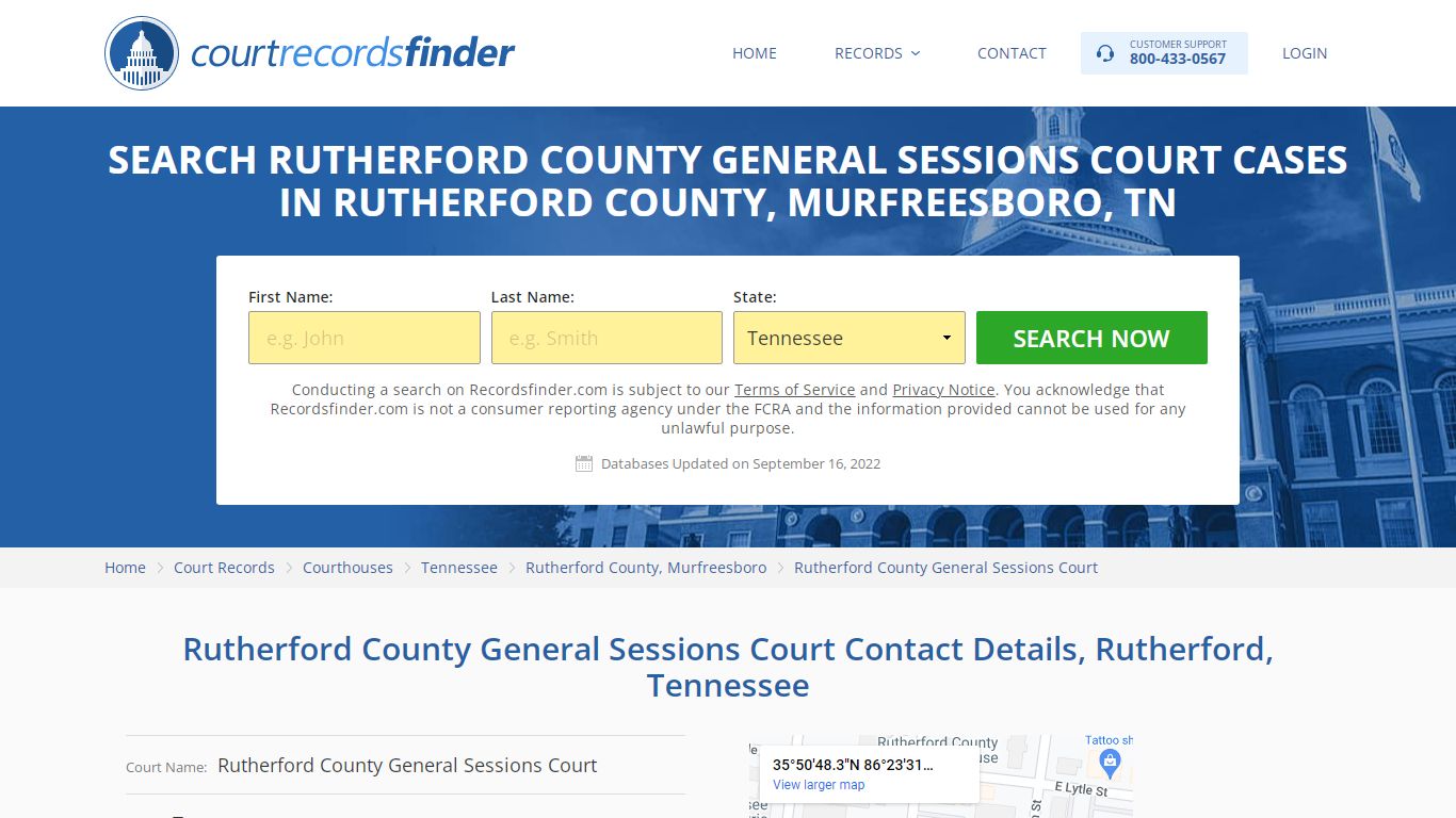 Rutherford County General Sessions Court Case Search - RecordsFinder